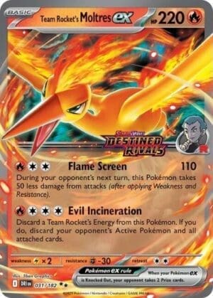 Team Rocket's Moltres ex (DR Stamped)