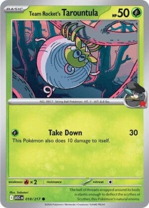 Team Rocket's Tarountula (Team Rocket Pattern)