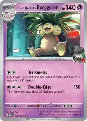 Team Rocket's Exeggutor (Team Rocket Pattern)